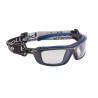 Bolle Safety Baxter Wraparound Safety Glasses Dust Resistant, Anti-Fog, Anti-Scratch, Clear Polycarbonate Lens BAXPSI