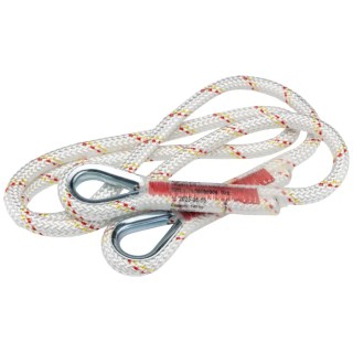 Protecta Fall Arrest Rope Lanyard, Polyamide, 1.5 m, 100 kg Capacity, Loops with Thimbles AL415C