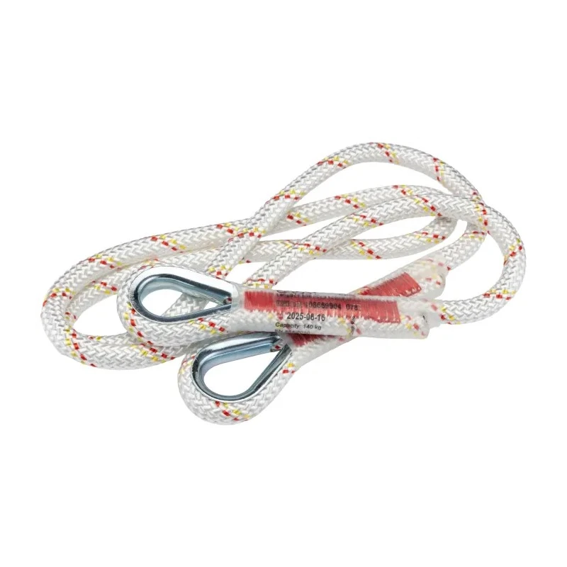 Protecta Fall Arrest Rope Lanyard, Polyamide, 1.5 m, 100 kg Capacity, Loops with Thimbles AL415C
