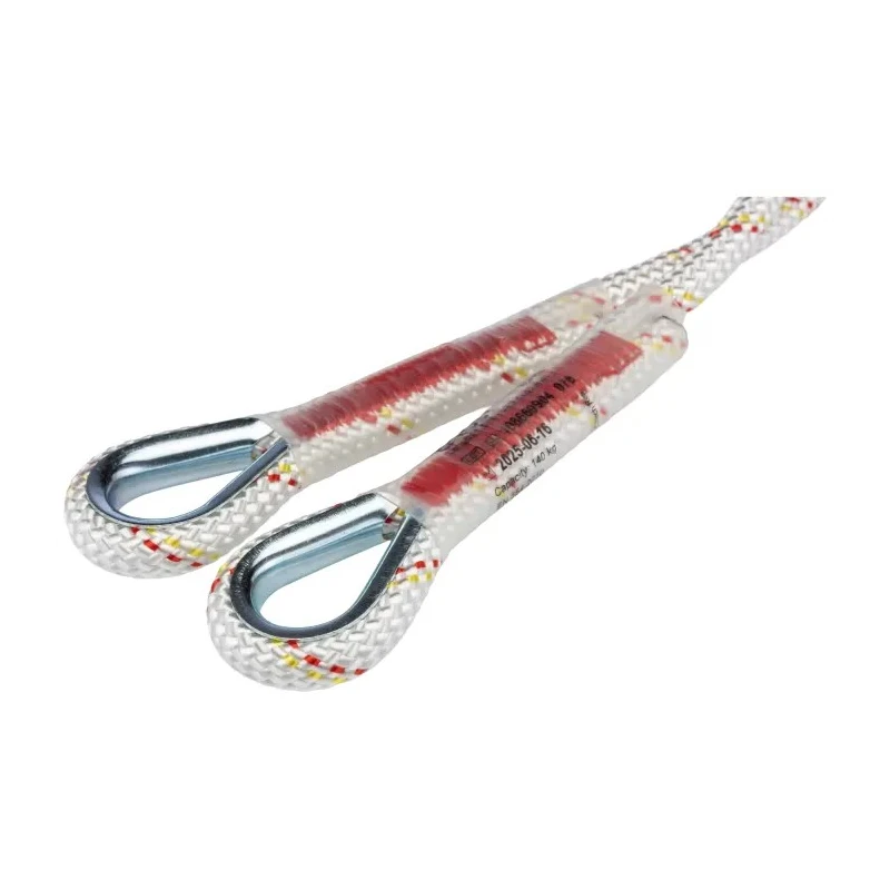 Protecta Fall Arrest Rope Lanyard, Polyamide, 1.5 m, 100 kg Capacity, Loops with Thimbles AL415C