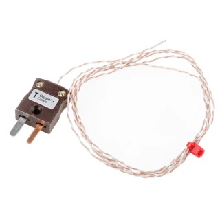RS PRO Type T Exposed Junction Thermocouple, 1m Length, -75°C to 250°C, Perfluoroalkoxy Alkane Cable, 123-6332