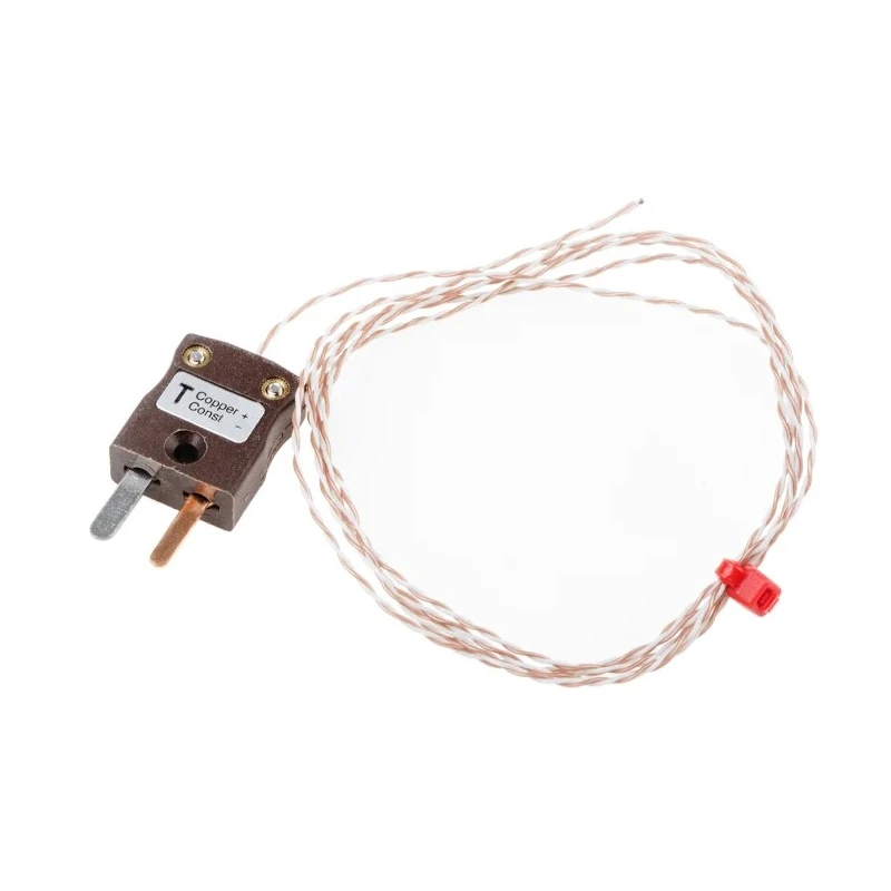 RS PRO Type T Exposed Junction Thermocouple, 1m Length, -75°C to 250°C, Perfluoroalkoxy Alkane Cable, 123-6332