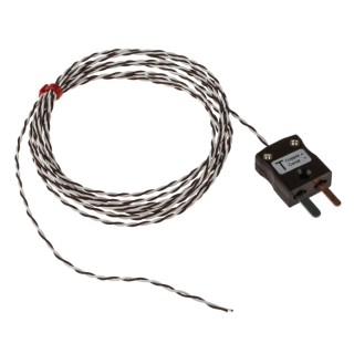 RS PRO Type T Exposed Junction Thermocouple, 2 m Length, 260°C Max, Polytetrafluoroethylene Probe, RS125/0816