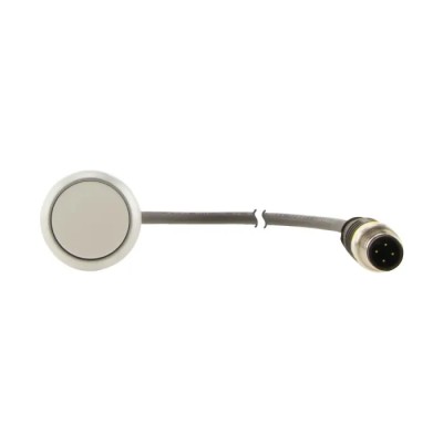 Eaton C22 Series Push Button Switch, Panel Mount, 22 mm Cutout, White, 1 NO, IP67, IP69K 181635 C22-D-W-K10-P3