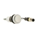 Eaton C22 Series Push Button Switch, Panel Mount, 22 mm Cutout, White, 1 NO, IP67, IP69K 181635 C22-D-W-K10-P3