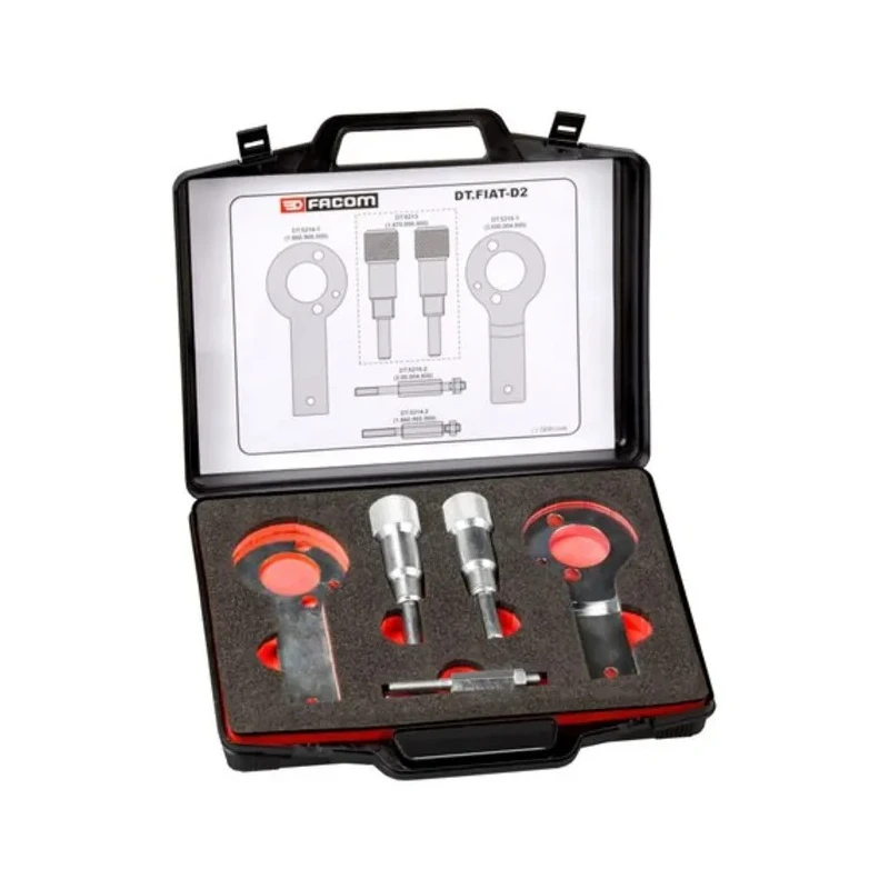 Facom 5 Piece Fiat Timing Kit Tool Kit with Plastic Case DT.FIAT-D2