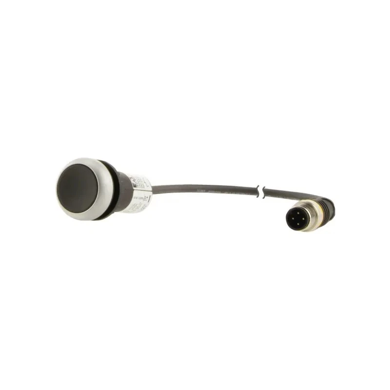 Eaton C22 Series Panel Mount Push Button Switch, 22 mm Cutout, Momentary, Black, Round, 1 NC 181045 C22-D-S-K01-P5