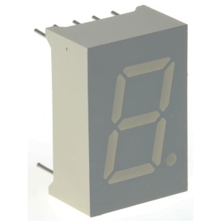 Kingbright 7 Segment LED Display, Green, 1 Digit, Anode, 12.7 mm, 10mcd, Through Hole SA05-11GWA