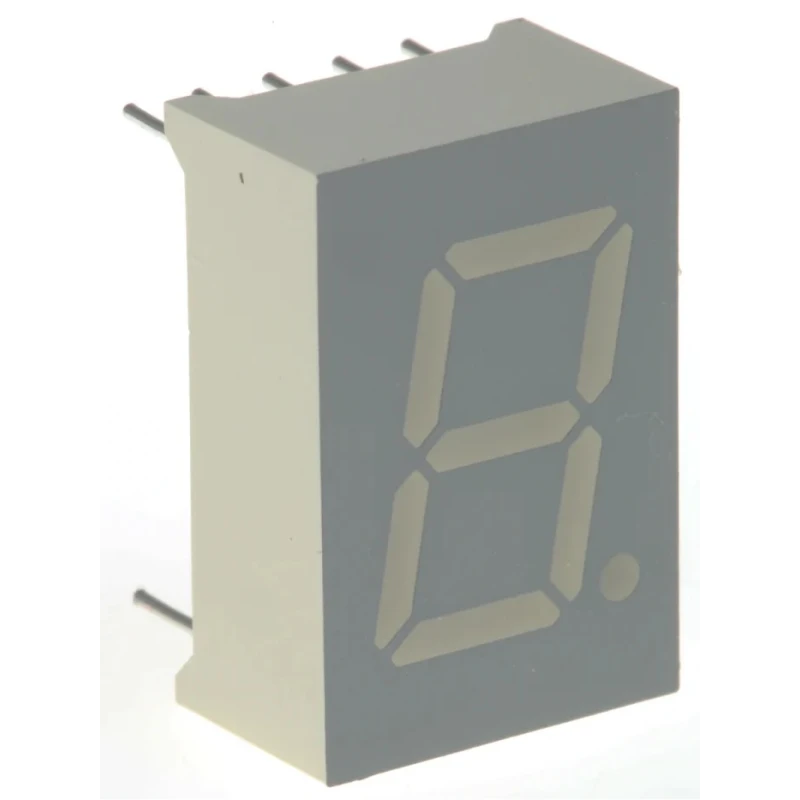 Kingbright 7 Segment LED Display, Green, 1 Digit, Anode, 12.7 mm, 10mcd, Through Hole SA05-11GWA