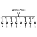 Kingbright 7 Segment LED Display, Green, 1 Digit, Anode, 12.7 mm, 10mcd, Through Hole SA05-11GWA