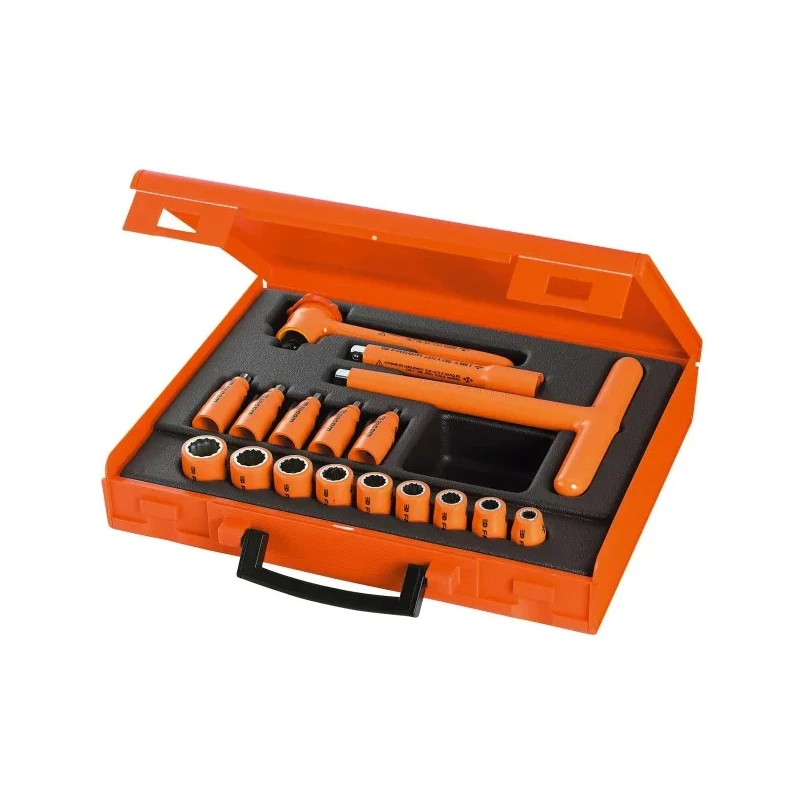 Facom 17-Piece 3/8 in Angular Insulated Tool Set VDE/1000V Approved J.401AVSE