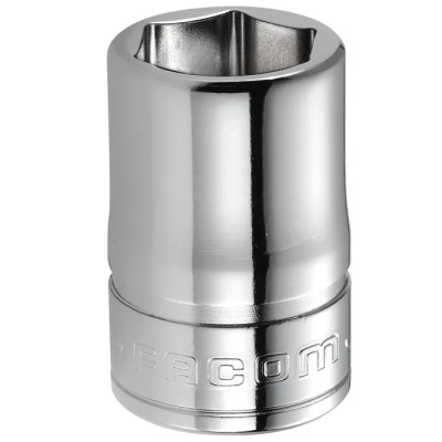 Facom 3/8 in Drive 7 mm 6 Point Square Socket Bright Chrome J.7H