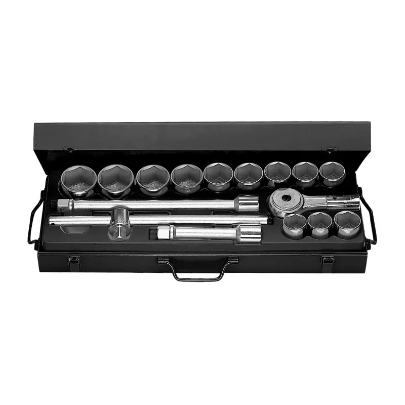 Facom 16-Piece 3/4 Inch 6-Point Socket Set Chrome Vanadium Steel K.433E