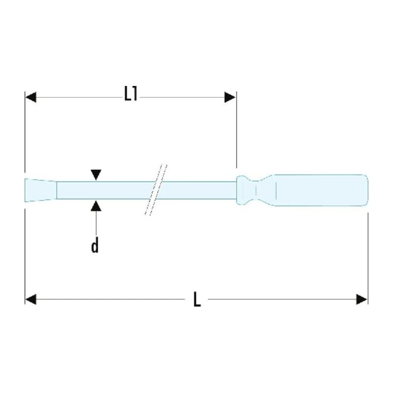 Facom Pry Bar 915 mm Length Heavy-Duty Steel D.3-30
