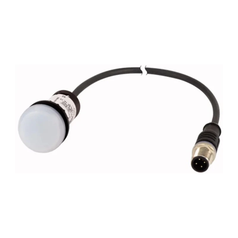 Eaton Panel Mount White LED Indicator 22 mm Cutout, 24 V AC/DC, IP69K/IP67, Round 181622 C22-L-W-24-P3