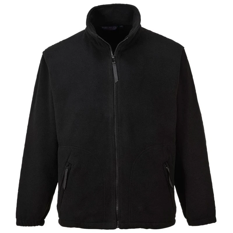 Portwest Argyll Heavy Fleece, Polyester, Black/Green/White/Yellow, Unisex XL, 2 Pockets F400BKRXL