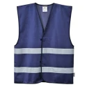 Portwest Navy Hi-Vis Vest, Polyester, L/XL, Hook & Loop Closure F474NARL/XL