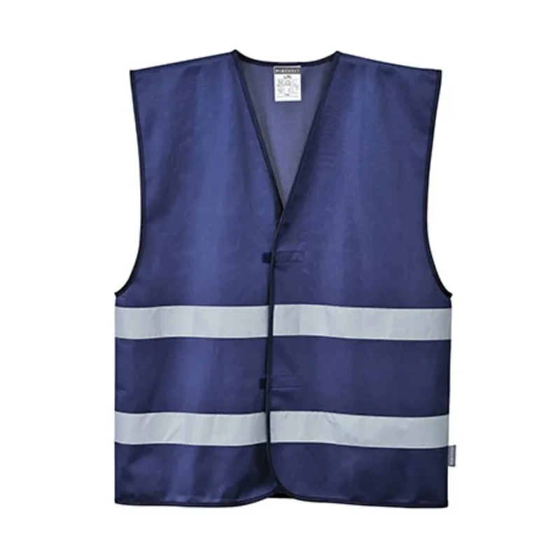 Portwest Navy Hi-Vis Vest, Polyester, L/XL, Hook & Loop Closure F474NARL/XL