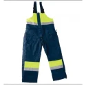 Pro Fit Navy, Yellow Reusable Hi Vis Overalls XL, Cold Resistant, Unisex, Bib and Brace Style F491-XL