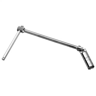 Facom 3/8 in Socket Wrench with Hinged Handle, Chrome Vanadium Steel, Satin Chrome Finish, 270mm Overall Length B.J21R1B