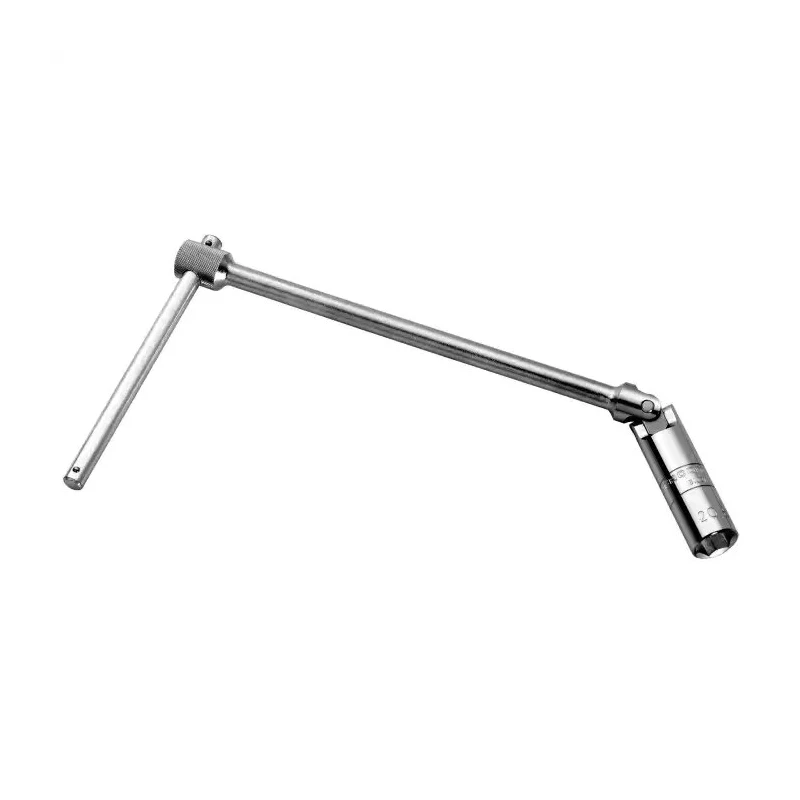 Facom 3/8 in Socket Wrench with Hinged Handle, Chrome Vanadium Steel, Satin Chrome Finish, 270mm Overall Length B.J21R1B