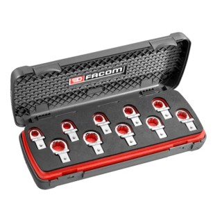 Facom 10-Piece Ring Spanner Set 14–24 mm, Polygon Bit Set, Professional Hand Tools 13.J10