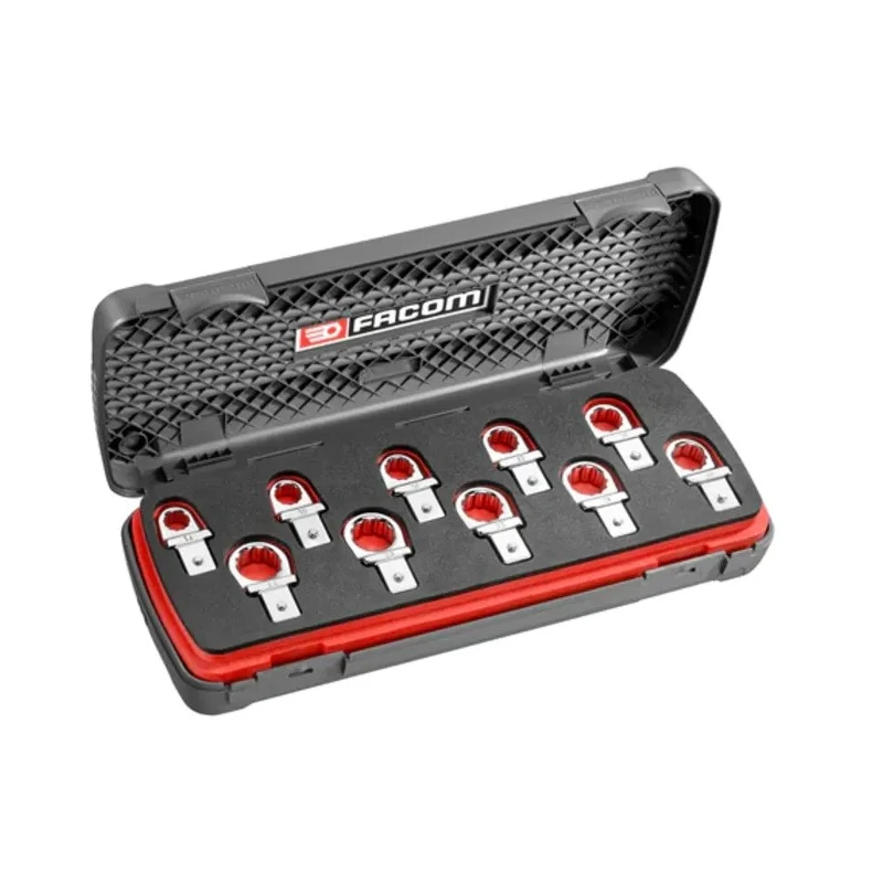 Facom 10-Piece Ring Spanner Set 14–24 mm, Polygon Bit Set, Professional Hand Tools 13.J10