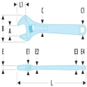 Facom 13 mm Jaw Capacity Adjustable Spanner, 114 mm Overall Length, Chrome Metal Handle 113A.4C