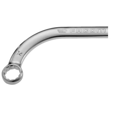 Facom Half Moon Offset Ring Spanner, Chrome Finish, 15 x 17 mm Size, 184 mm Length 57.15X17