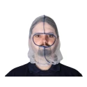 Hairtite Nylon Balaclava, Eye Opening, White, PPE Protective Hood H0598
