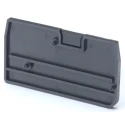 Omron XW5E Series End Cover for DIN Rail Terminal Blocks, Dark Grey, Fits XW5T-P1.5-1.1-1 and XW5G-P1.5-1.1-1 