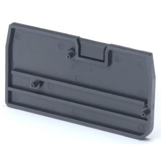 Omron XW5E Series End Cover for DIN Rail Terminal Blocks, Dark Grey, Fits XW5T-P1.5-1.1-1 and XW5G-P1.5-1.1-1 