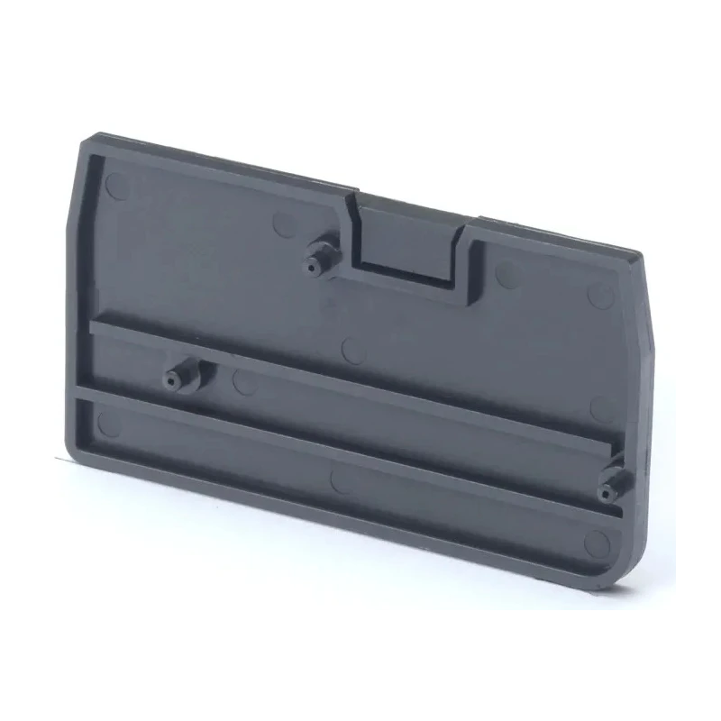 Omron XW5E Series End Cover for DIN Rail Terminal Blocks, Dark Grey, Fits XW5T-P1.5-1.1-1 and XW5G-P1.5-1.1-1 