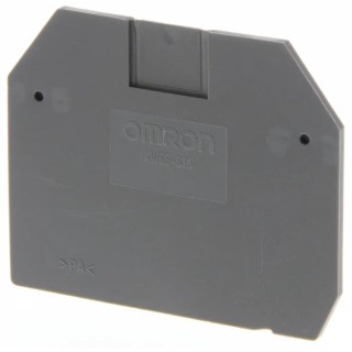 Omron End Cover, Polyamide, Dark Grey, for XW5T-S16-1.1-1 Feed Through and XW5G-S16-1.1-1 Grounding Terminal Block XW5E
