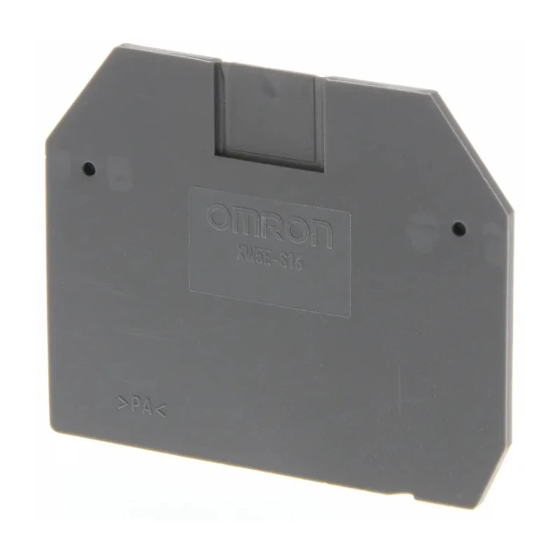 Omron End Cover, Polyamide, Dark Grey, for XW5T-S16-1.1-1 Feed Through and XW5G-S16-1.1-1 Grounding Terminal Block XW5E