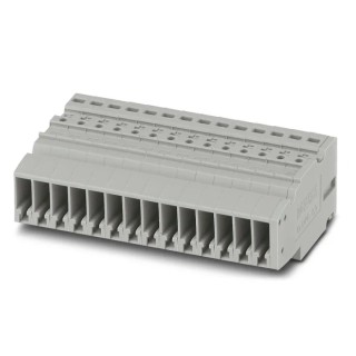Phoenix Contact COMBI Series Non-Fused Terminal Block, 14-Way, 24A, 500V, Push-in, Polyamide, Snap-in, Grey 3000668