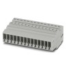 Phoenix Contact COMBI Series Non-Fused Terminal Block, 14-Way, 24A, 500V, Push-in, Polyamide, Snap-in, Grey 3000668