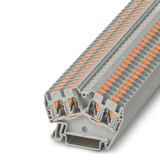 Phoenix Contact PTS 4-QUATTRO Feed Through Terminal Block, 800V, 32A, Grey, Push-in Connection 3213607