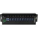 StarTech.com 10-Port USB 3.0 USB Hub, Terminal Connector Powered, Compact Slim Enclosure, ST1030USBM