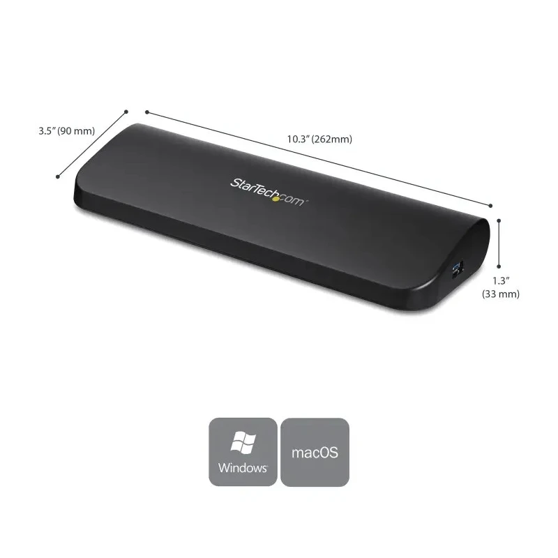 StarTech.com USB 3.0 Docking Station, 2 Display Support, , 3 USB Ports, HDMI/VGA/DVI, Max Resolution 1920 x USB3SDOCKHDV