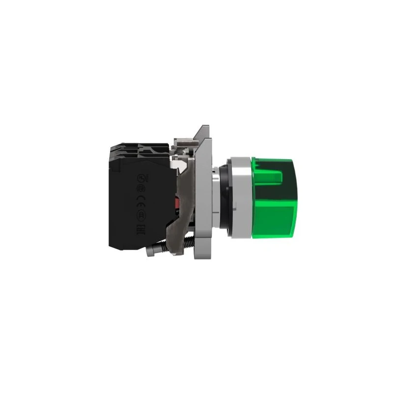 Schneider Electric Harmony XB4 Knob Selector Switch, SPDT, 3 Positions, Illuminated, 22mm Cutout, IP66/IP69/IP69K XB4BK133B5
