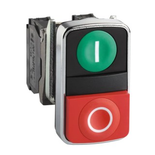 Schneider Electric Harmony XB4 Series Push Button Switch, Spring Return, Panel Mount, 22 mm Cutout, SPDT XB4BL73415