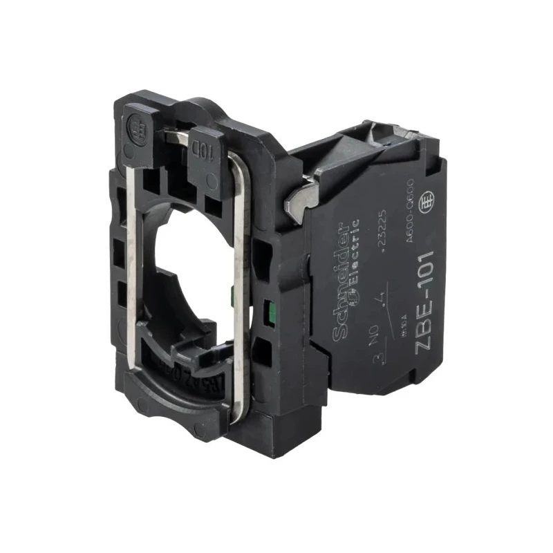 Schneider Electric Knob Selector Switch SPST, 22 mm Cutout Diameter, 2 Positions, Spring Return, Harmony XB5 Series XB5AD41