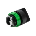 Schneider Electric Knob Selector Switch SPST, 22 mm Cutout Diameter, 2 Positions, Spring Return, Harmony XB5 Series XB5AD41