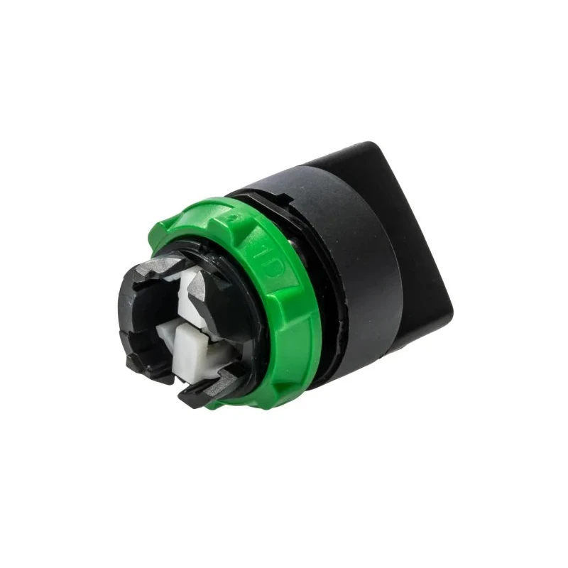 Schneider Electric Knob Selector Switch SPST, 22 mm Cutout Diameter, 2 Positions, Spring Return, Harmony XB5 Series XB5AD41