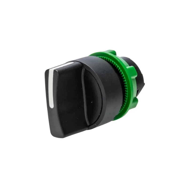 Schneider Electric Knob Selector Switch SPST, 22 mm Cutout Diameter, 2 Positions, Spring Return, Harmony XB5 Series XB5AD41