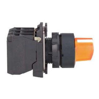 Schneider Electric Illuminated Knob Selector Switch, SPDT, 3 Positions, 22 mm Cutout, Harmony XB5 Series XB5AK135M5