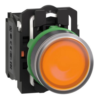 Schneider Electric Harmony XB5 Series Illuminated Push Button Switch, Spring Return, Panel Mount, 22 mm Cutout XB5AW35M5