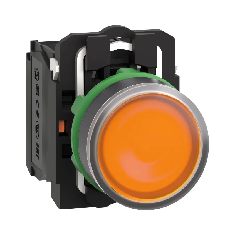 Schneider Electric Harmony XB5 Series Illuminated Push Button Switch, Spring Return, Panel Mount, 22 mm Cutout XB5AW35M5