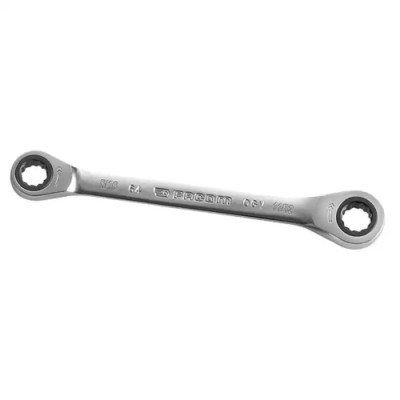 Facom Double Ended Ring Spanner 7.87 x 8.64 mm, Satin Chrome Finish, 128 mm Length 64.5/16X11/32